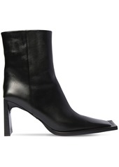 Balenciaga 90mm Flat Leather Ankle Boots