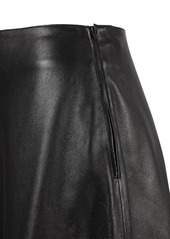 Balenciaga A-line Leather Skirt