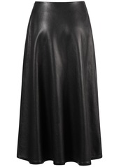 Balenciaga A-line Leather Skirt