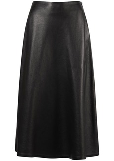 Balenciaga A-line Leather Skirt