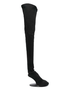 Balenciaga abstract-heel thigh boots