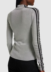 Balenciaga Adidas Athletic Mock Neck Lurex Top