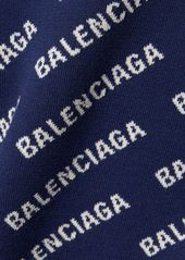 Balenciaga All-over Logo Cotton Blend Sweater