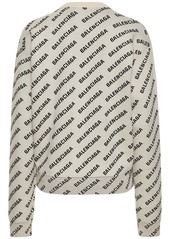 Balenciaga All-over Logo Cotton Blend Sweatshirt