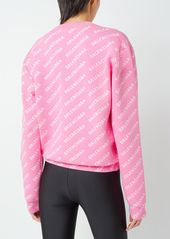 Balenciaga All Over Mini Logo Cotton Sweater