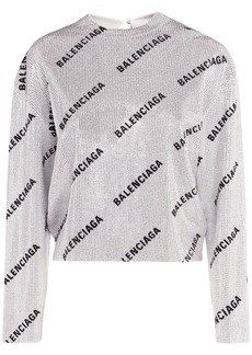 Balenciaga All Over Mini Logo Sweater