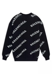 Balenciaga Allover Logo Sweater