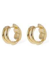 Balenciaga B Chain Brass Hoop Earrings