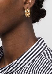 Balenciaga B-logo hoop earrings