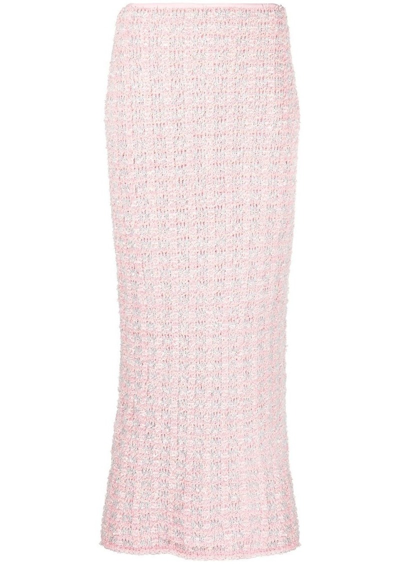 Balenciaga Back-to-Front bouclé long skirt