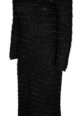 Balenciaga Back-to-front Wool Blend Tweed Dress