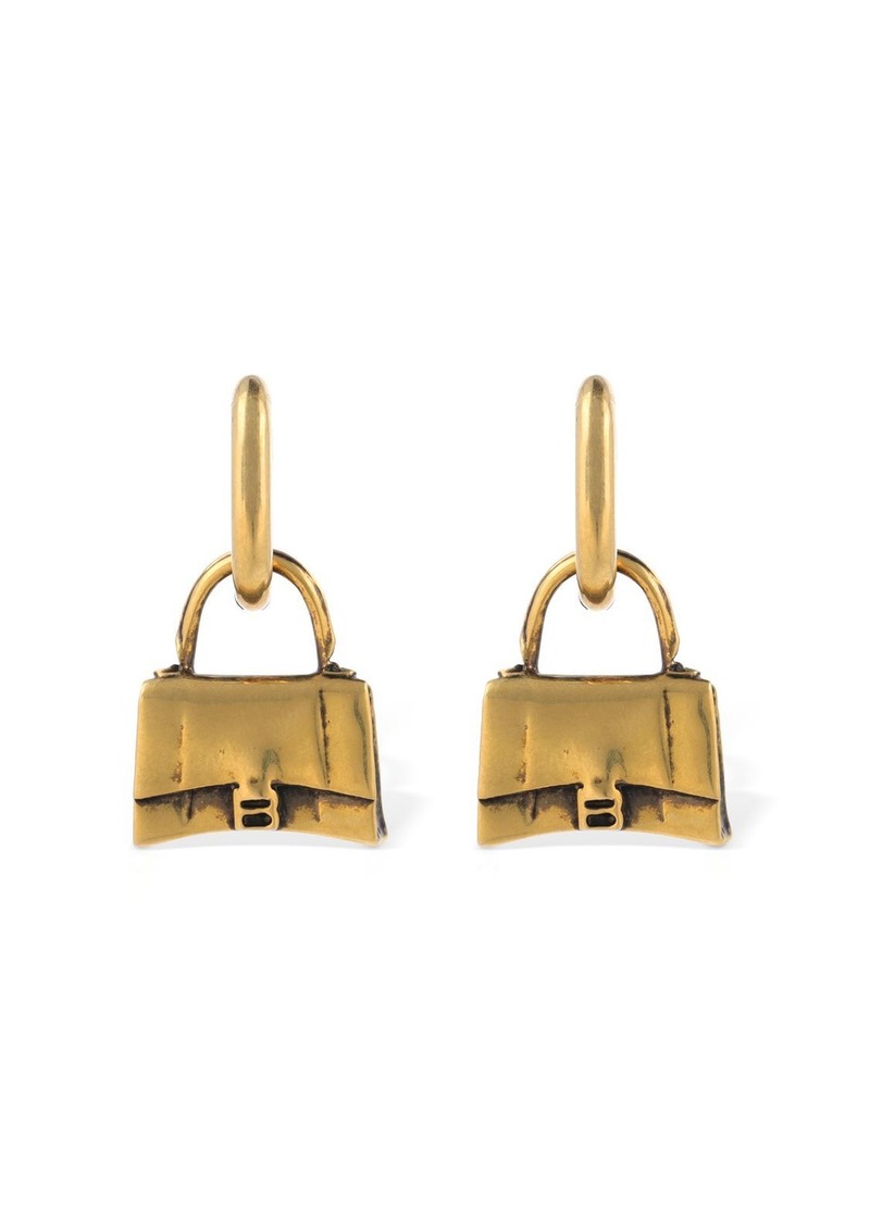 Balenciaga Bag Brass Earrings