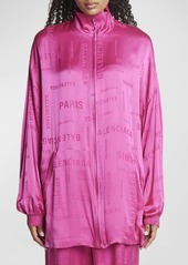 Balenciaga Bal Paris Allover Fluid Tracksuit Jacket