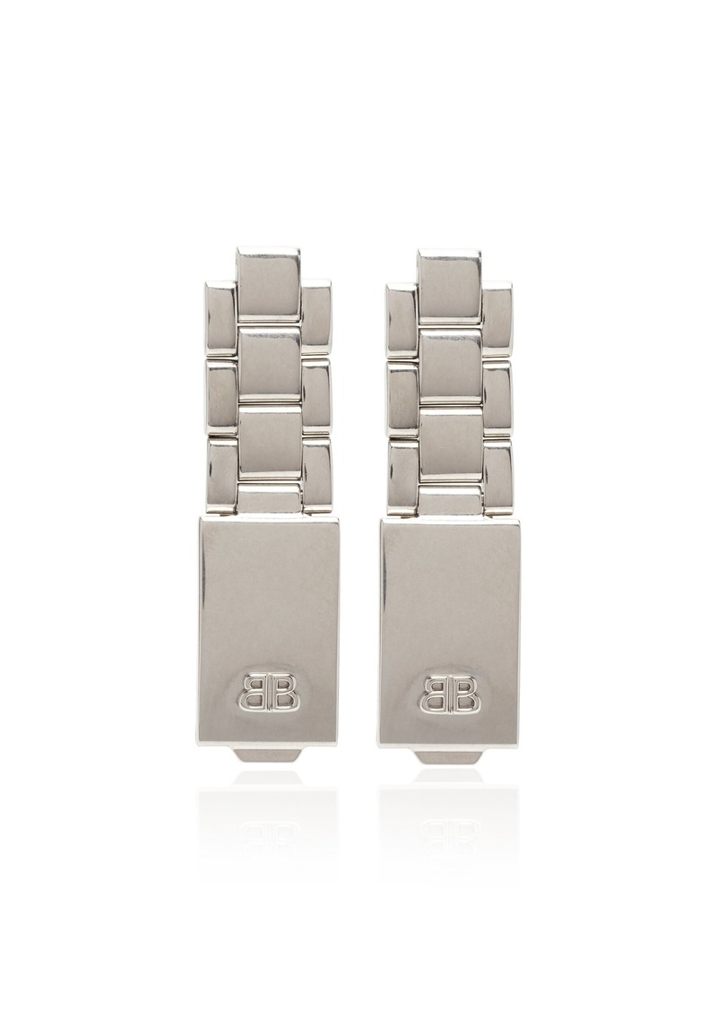 Balenciaga - 24/7 Long Silver-Tone Earrings - Silver - OS - Moda Operandi - Gifts For Her