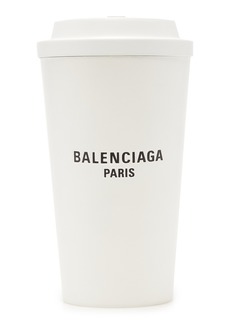 Balenciaga - 9AM Leather Cup Clutch - Off-White - OS - Moda Operandi