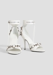 Balenciaga - Cagole studded leather sandals - White - EU 35.5