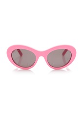 Balenciaga - Cat-Eye Acetate Sunglasses - Pink - OS - Moda Operandi