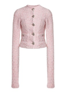 Balenciaga - Cotton Tweed Cardigan - Pink - L - Moda Operandi