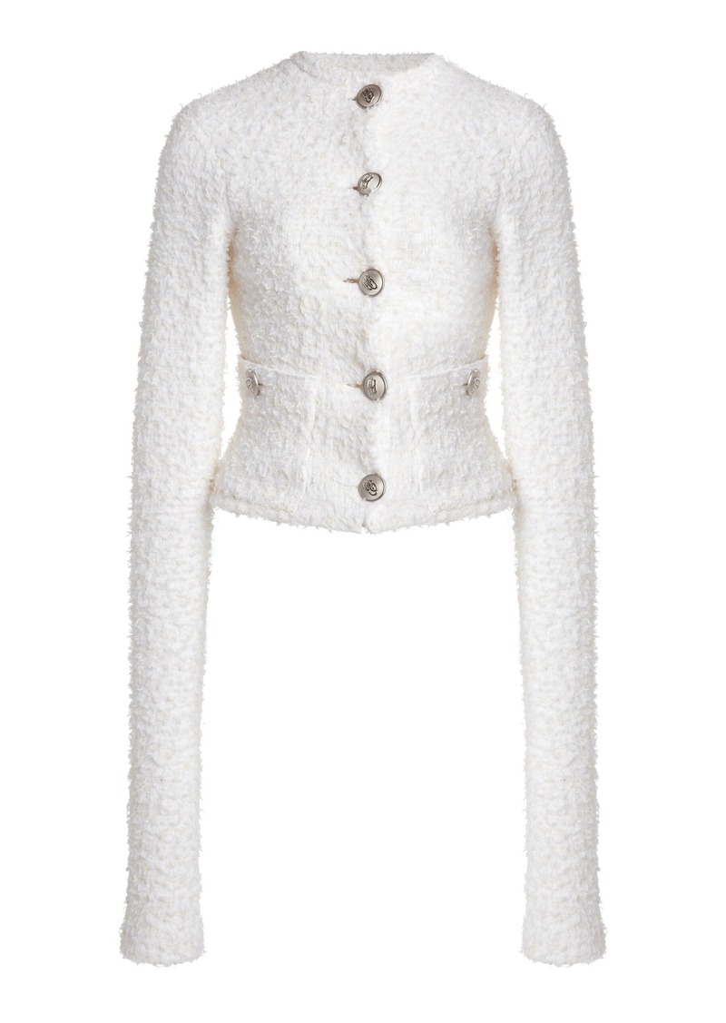 Balenciaga - Cotton Tweed Cardigan - White - L - Moda Operandi