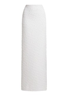 Balenciaga - Cotton Tweed Maxi Column Skirt - White - L - Moda Operandi