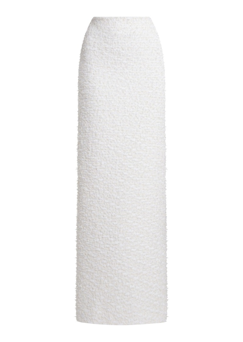 Balenciaga - Cotton Tweed Maxi Column Skirt - White - XS - Moda Operandi