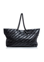 Balenciaga - Crush Carry-All Quilted Leather Tote Bag - Black - OS - Moda Operandi