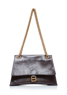 Balenciaga - Crush Leather Chain Bag - Brown - OS - Moda Operandi