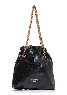 Balenciaga - Crush Leather Tote Bag - Black - OS - Moda Operandi