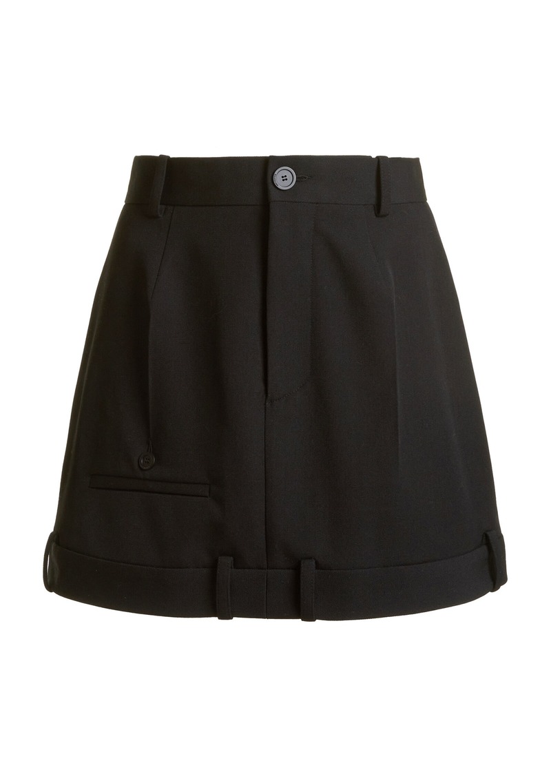 Balenciaga - Deconstructed Twill Mini Skirt - Black - FR 40 - Moda Operandi