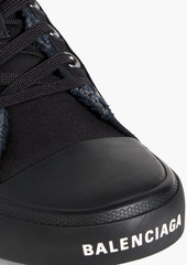 Balenciaga - Distressed logo-print canvas sneakers - Black - EU 40