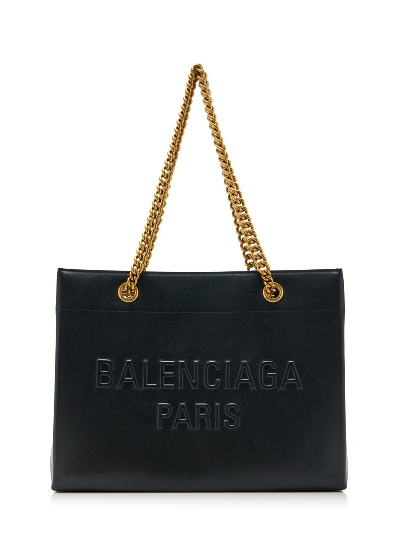 Balenciaga - Duty Free Leather Tote Bag - Black - OS - Moda Operandi