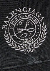 Balenciaga - Embroidered cotton baseball cap - Black - M