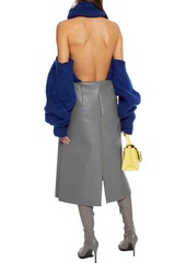 Balenciaga - Faux leather midi skirt - Gray - FR 38