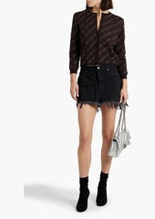 Balenciaga - Frayed denim mini skirt - Black - FR 36