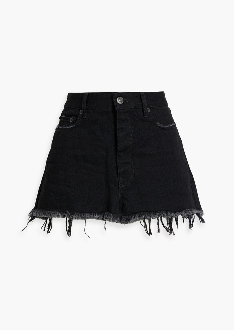 Balenciaga - Frayed denim mini skirt - Black - FR 36