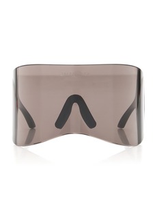 Balenciaga - Geometrical/Directional Wrap-Frame Acetate Sunglasses - Black - OS - Moda Operandi