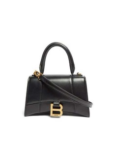Balenciaga - Hourglass Xs Leather Bag - Womens - Black