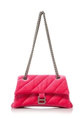 Balenciaga - Hourglass Quilted Velvet Chain Bag - Pink - OS - Moda Operandi