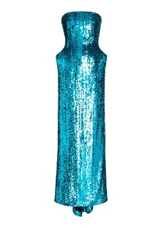 Balenciaga - Hourglass Sequined Gown - Blue - FR 36 - Moda Operandi