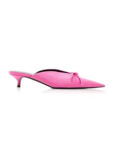 Balenciaga - Knife Bow-Detailed Mules - Pink - IT 38 - Moda Operandi