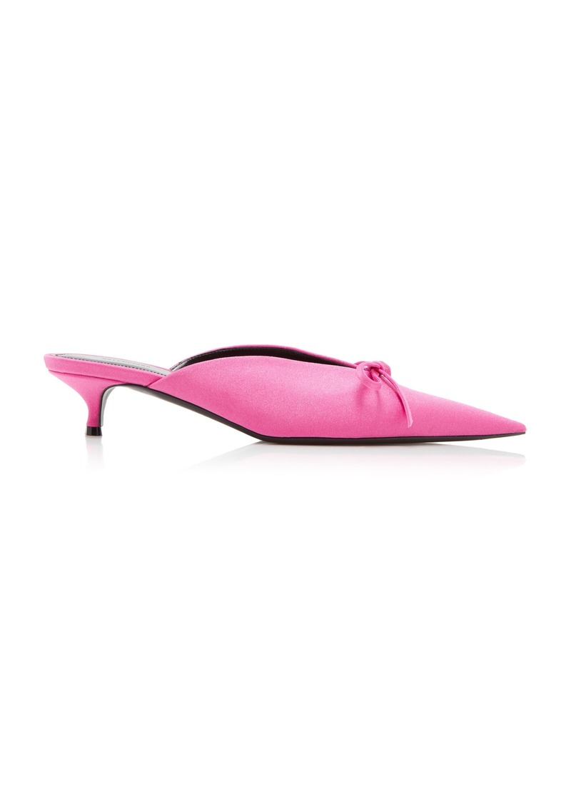 Balenciaga - Knife Bow-Detailed Mules - Pink - IT 40 - Moda Operandi