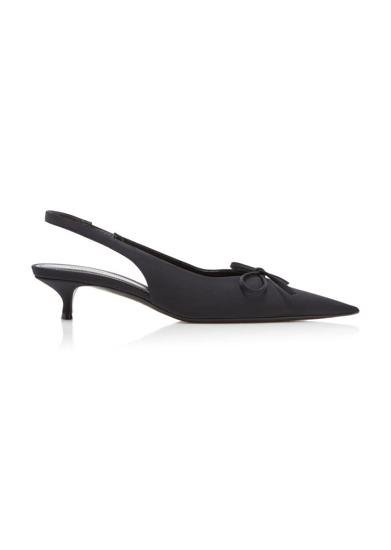 Balenciaga - Knife Bow-Detailed Slingback Pumps - Black - IT 36.5 - Moda Operandi