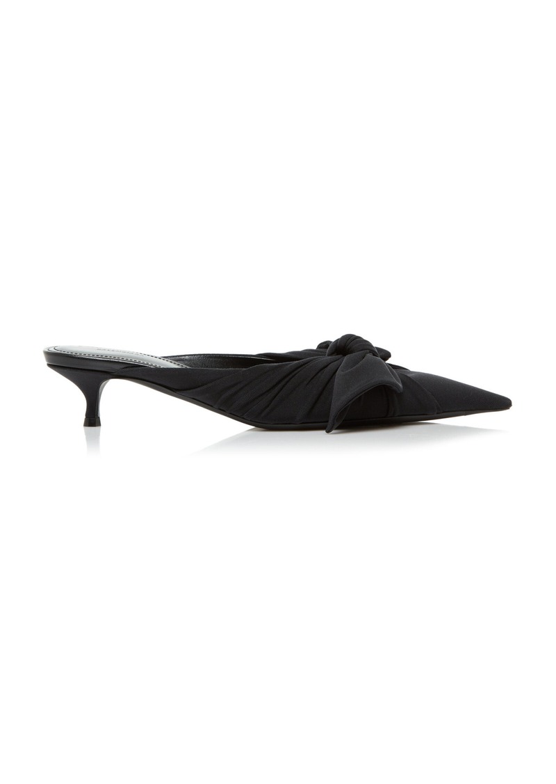 Balenciaga - Knife Knot Cupro Mules - Black - IT 37.5 - Moda Operandi