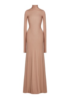 Balenciaga - Knit Turtleneck Gown - Neutral - M - Moda Operandi