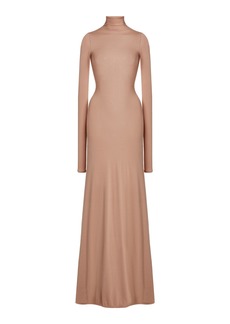 Balenciaga - Knit Turtleneck Gown - Neutral - S - Moda Operandi