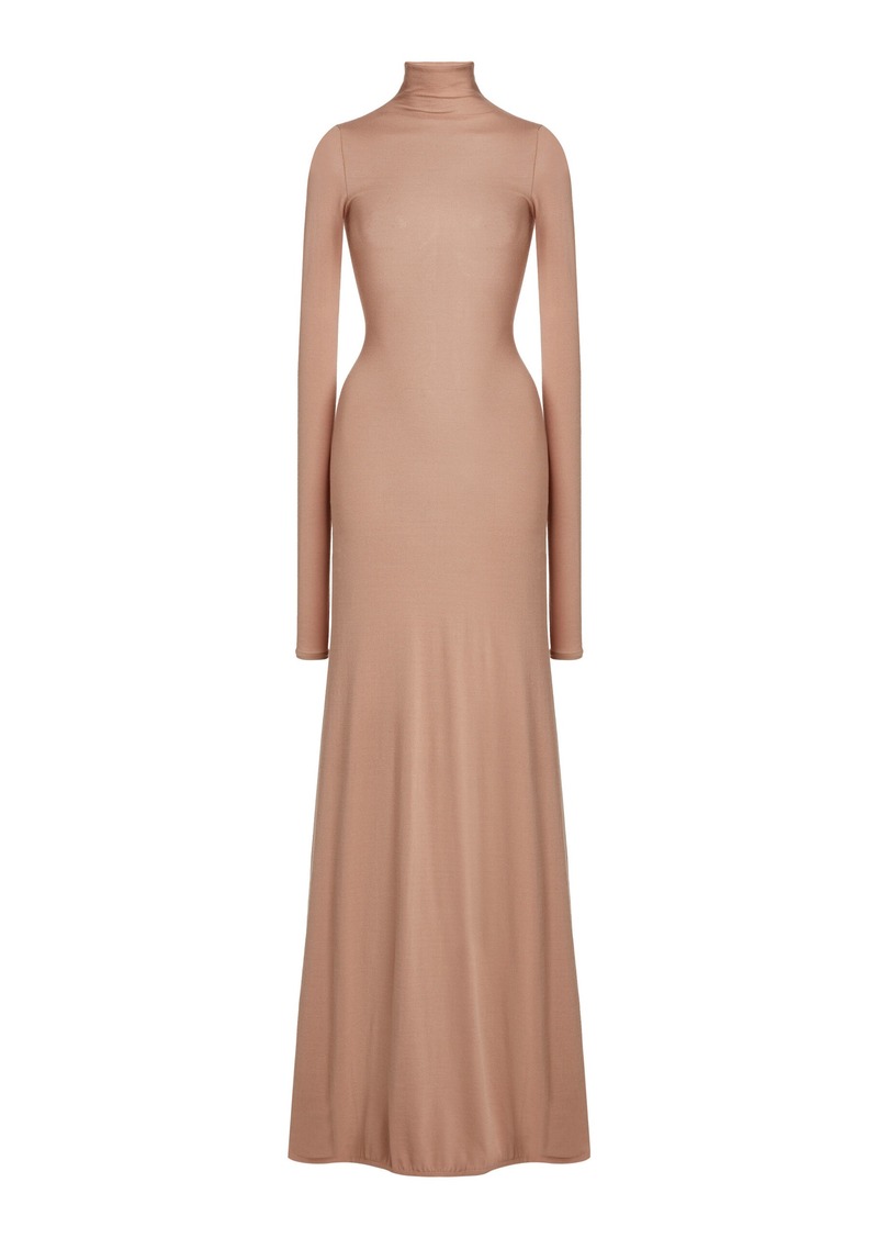 Balenciaga - Knit Turtleneck Gown - Neutral - S - Moda Operandi