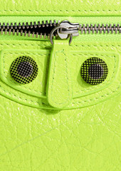 Balenciaga - La Cagole neon pebbled-leather cardholder and coin purse - Green - OneSize