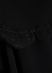 Balenciaga - Lace-trimmed draped crepe maxi dress - Black - FR 38