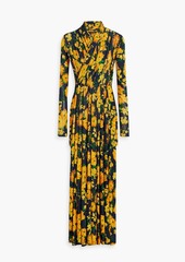 Balenciaga - Layered floral-print stretch-jersey playsuit - Yellow - FR 36