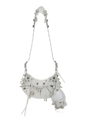 Balenciaga - Le Cagole XS Pierced Leather Shoulder Bag - White - OS - Moda Operandi